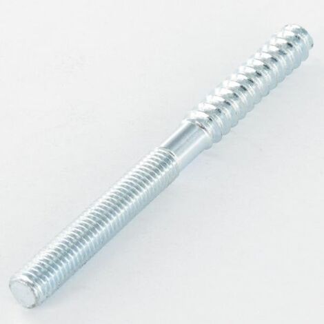 Double filet 3X25 15 Mm fileté bois 3 Mm partie lisse 7 Mm fileté métaux Acier zingué blanc