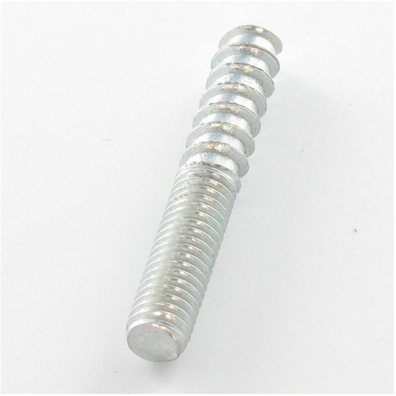 Double filet 10X60 32 Mm fileté bois Filet tôle 28 Mm fileté métaux Acier zingué blanc-100 pièces