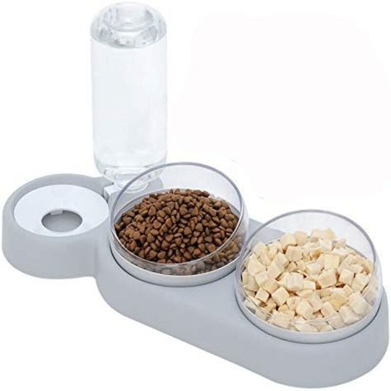 Gamelle Chat Surélevée Set Double Gamelle Chat Anti Vomissement Gamelle