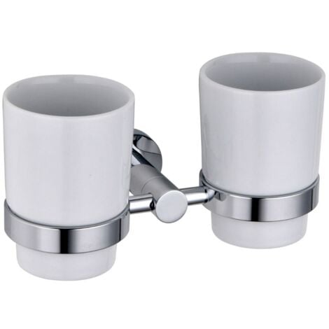 DOUBLE GLASS TUMBLER / TOOTHBRUSH HOLDER