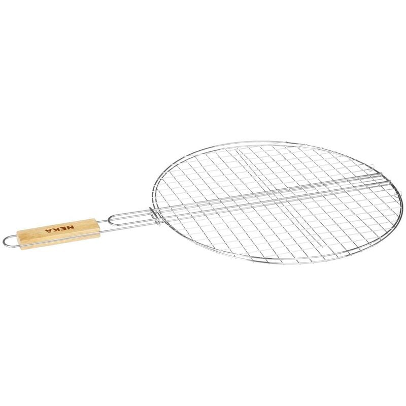 Double grille barbecue ronde D 40 x H 66 cm Métal chromé Double grille barbecue ronde D 50 x H 75 cm Métal chromé