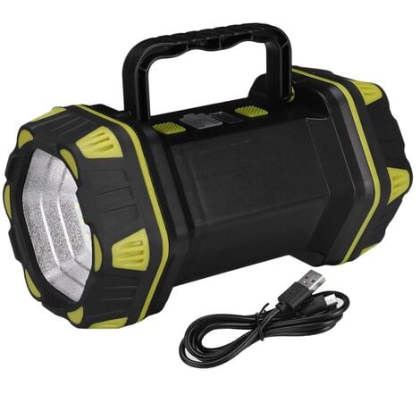 EULOCA Rechargeable Cree LED Spotlight, 2600 mAh Power Bank Multi Function Camping Lantern Big Flashlight, Waterproof Searchlight for Hurricane