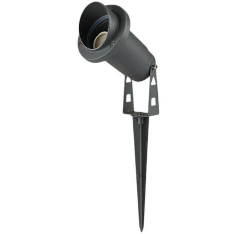 Double Installation Spot De Jardin Extérieur Avec Support De Piquet Gu10 Ip65 Et-01 Gris