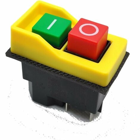 Interrupteur à poussoir KJD17 dimensions de montage 45x22mm vert/rouge 2NO/ A1 connecteurs 4 347815