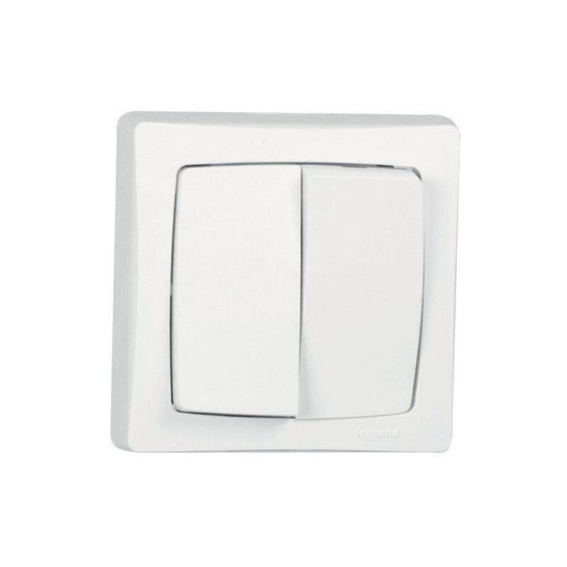 Legrand - Double Interrupteur Va-Et-Vient Saillie Complet Asl, Blanc
