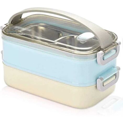 Double-layer stainless steel insulated lunch box, 1.6 liters