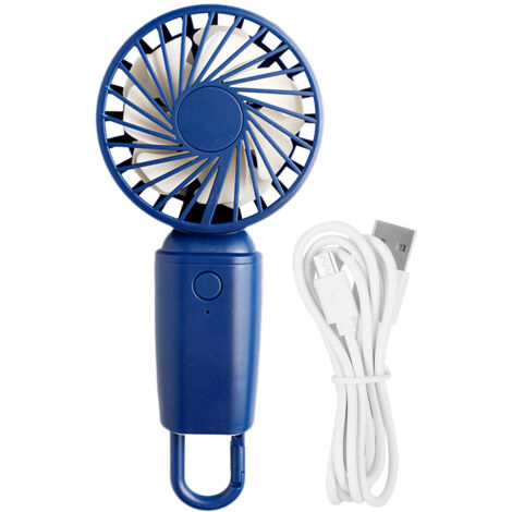 Double Leaf Blade Hook Fan Portable Handheld Base Fan USB Charging for Home Office Outdoor