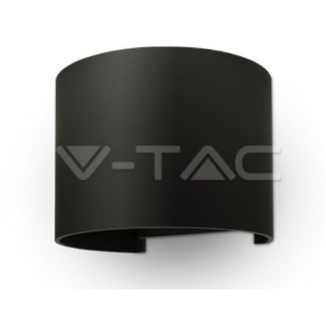 Double Led COB 6W IP65 lampe murale arrondie noir V-TAC VT-756 4000K
