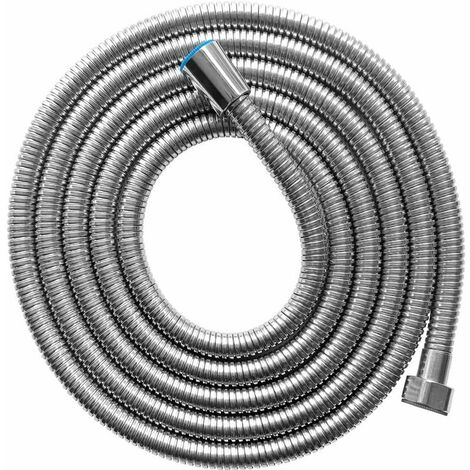 Double Locking Stainless Steel Shower Hose, Chrome Hand Held Shower Head Hose with Brass (Long 3.0 Meters)