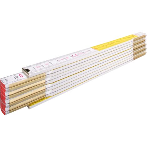 double mA tre blanc jaune Stabila 617W en menuisier en bois refermable