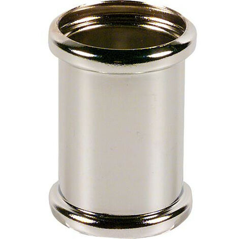 Double manchon BG Laiton chrome 32 x 32 mm, avec 2 joints toriques