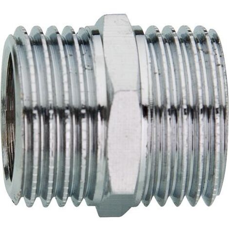 double nipple 1/2 chrome
