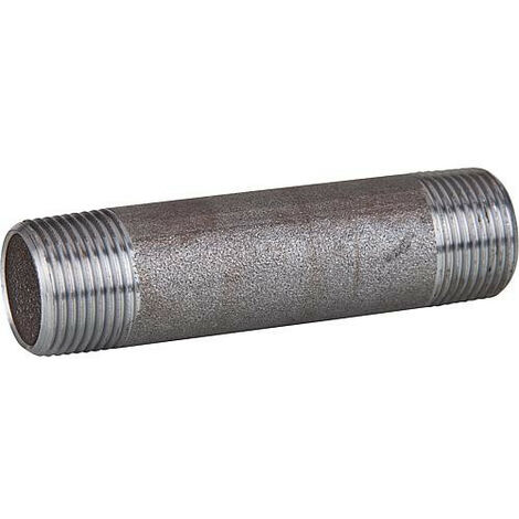 double nipple filete, noir 1" x 120 mm (male/male) DIN 2982