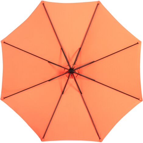 Double parasol rectangulaire extérieur 4,5m, manivelle, orange (pied non inclus)
