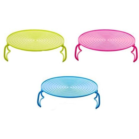 Double Plaque Micro-ondes Plateau Rack Rack Plastique Four Plateau Rack Couleur Aléatoire
