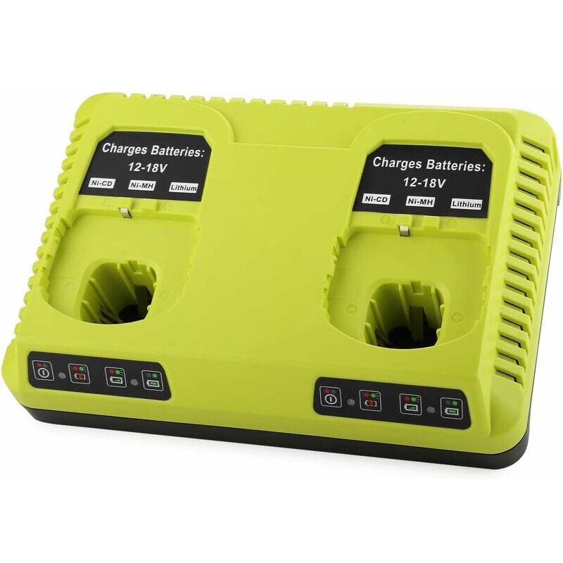 Start - Double Port Chargeur de Rechange pour Ryobi 18V one+ P104 P105 P102 P103 P107 P108 260051002 P117 P118 P13 BCL18