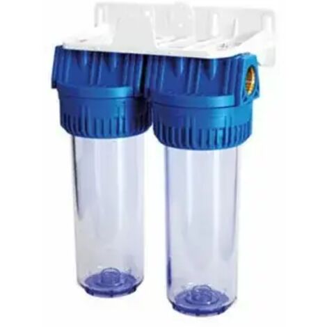 Double porte filtre à eau pour cartouches 9 pouces 3/4