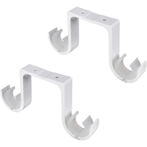 Double pour Tringle Rideaux Fixation Plafond Aluminium