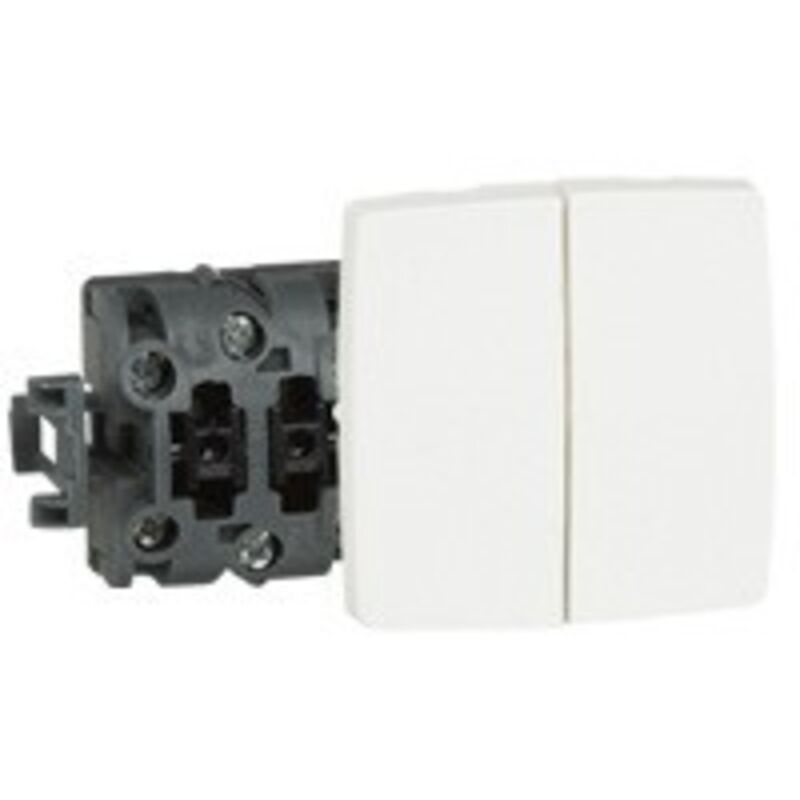 Legrand - Double poussoir 6A Appareillage saillie composable blanc (086121)