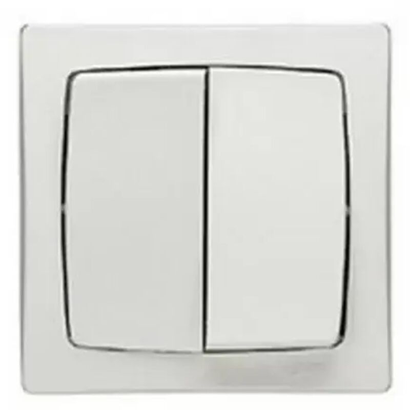 Legrand - Double poussoir 6A Appareillage saillie complet blanc (086021)