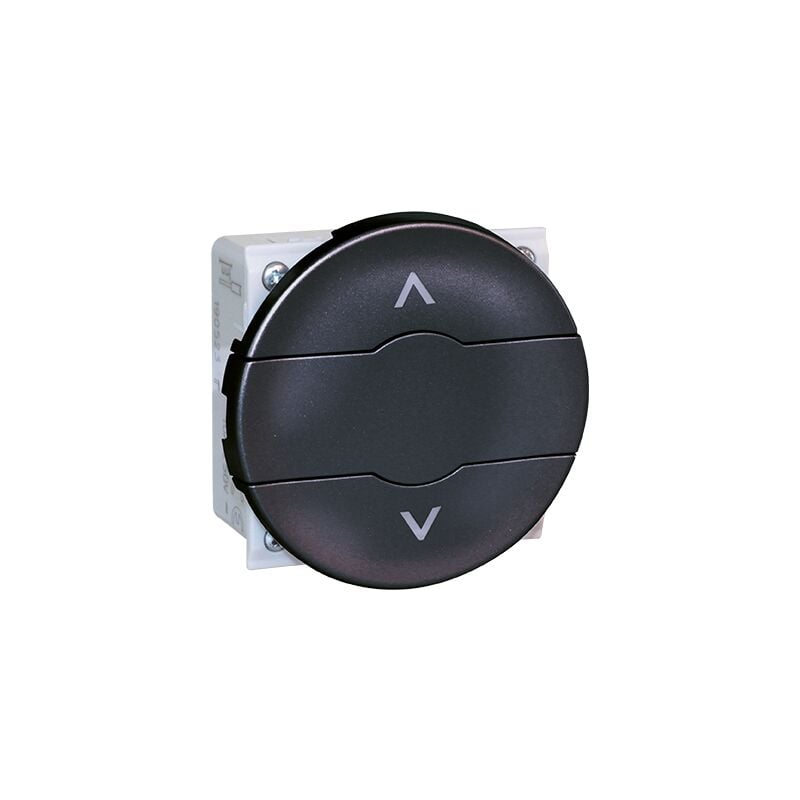 Interrupteur double poussoir pour volet roulant - 2 positions Montée/Descente 6A - comete Couleur Vulcain