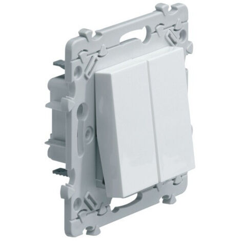 Double poussoir - Inverseur - Blanc - 1O+1F - Essensya - WE044 - Hager