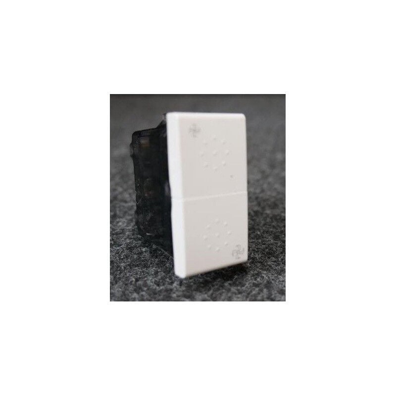 Double bouton poussoir 1 module blanc avec stop 16A 250V LivingLight Bticino
