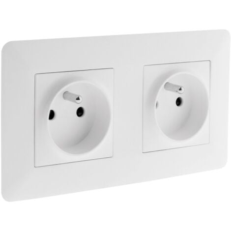 Prise 16A Blanc Double - Artezo - Zenitech