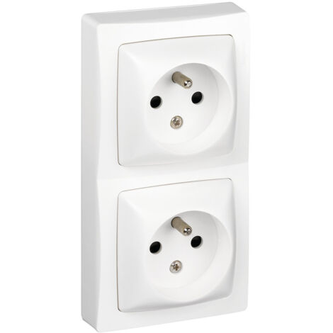 Double Prise 2p+t Horizontale / Verticale Legrand - Asl