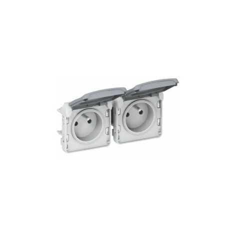 Support plaque encastr/é 2 postes vertical Plexo Legrand 0 696 85 gris