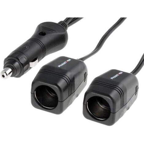 Double prise allume-cigare avec rallonge 10A 12V 2x2.5A