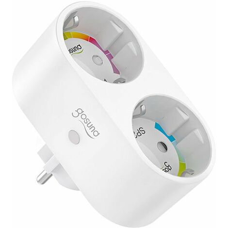 Double Prise Connectée Wifi 15A Blanche - SILUMEN