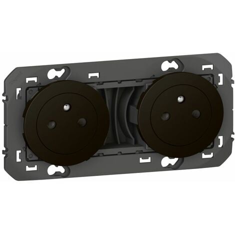 Double prise de courant Dooxie Legrand - 2P+T Surface - 16A - Précâblée - Noir