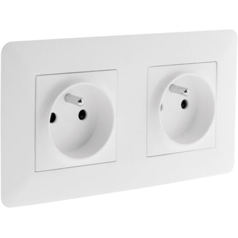 Prise 16A Blanc Double - Artezo - Zenitech