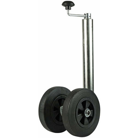 Roue Jockey Gonflable Diamètre 48 Mm - Pour Remorque - Charge Max 136 Kg - Valve Shrader