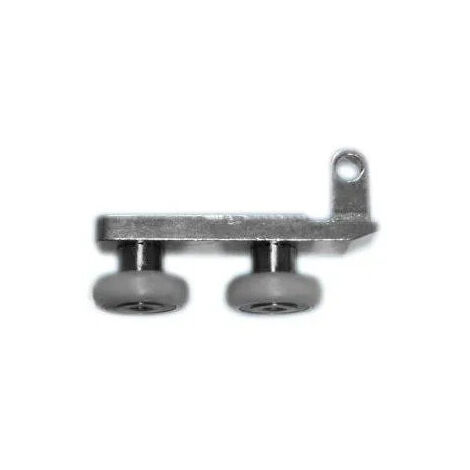 Double roulette sur support alu, entraxe 24 mm L.43 mm
