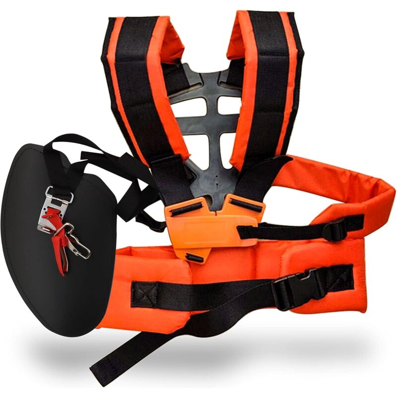 Double Sangle Rembourré pour Débroussailleuse Tondeuse Ceinture en Nylon Durable Réglable pour Débroussailleuse Jardin