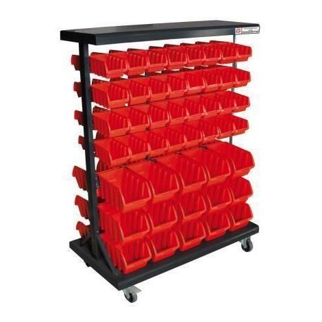 Double side storage bin rack 94 bins HOLZMANN ksr94