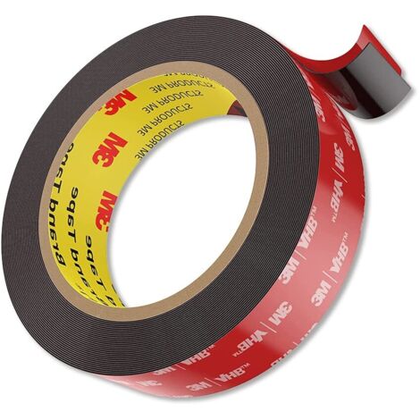 Double-Sided Adhesive Tape, 1 Roll 3M Double-Sided Extreme Strong Adhesive Tape, Waterproof and Ultra High Temperature Resistant Mounting Tape for Car, Home and Office (20MM X 3M)