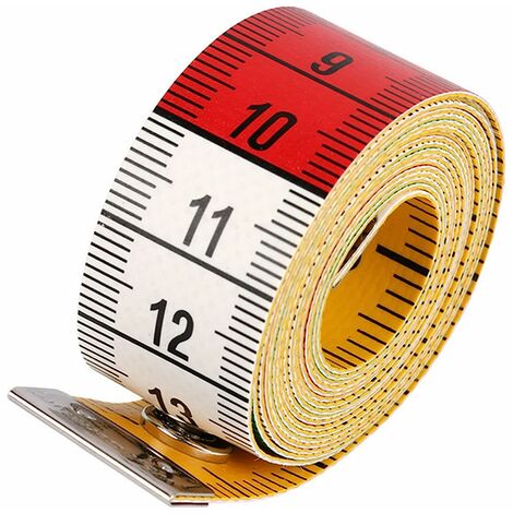 Retractable Double-side Scale Tape Measure with Keychain for Body Fabric Sewing Tailor Cloth Measuring Soft Tape Measure Red 