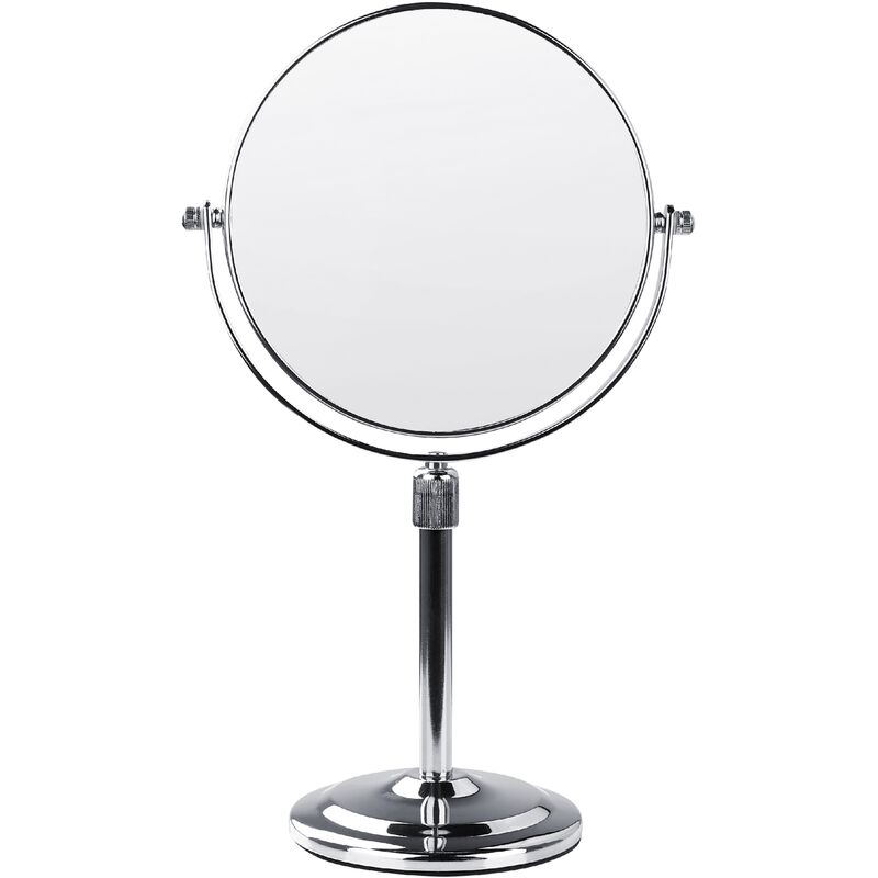 Double-Sided Table Mirror Makeup Vanity Magnifying ø 20 cm Silver Averyon