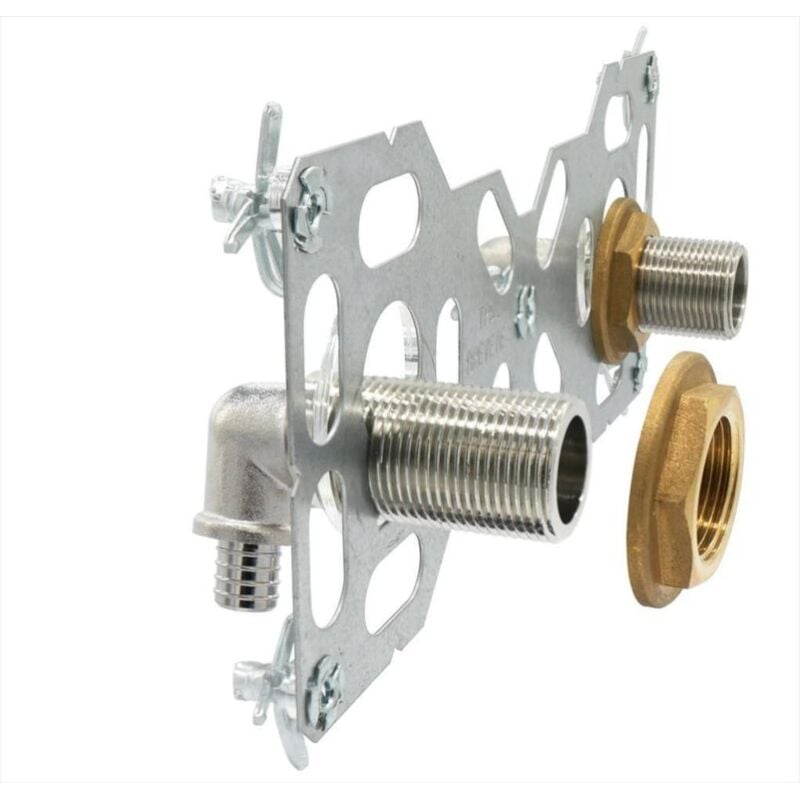 Double sortie de cloison mâle à glissement pour tube per, Diam.16 mm 20 x 27 mm - Quick Plomberie