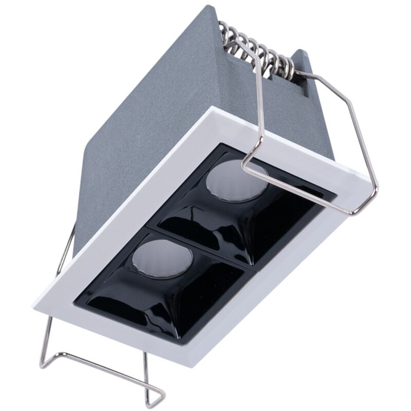 Barcelona Led - Spot linéaire led encastrable double 4W - UGR18 - IRC90 - Puce - Blanc