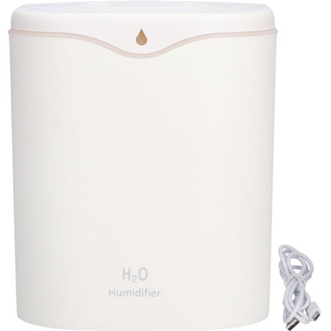 Double Spray Air Humidifier 2L Mini Silent Aroma Diffuser USB Powered for Home Bedroom Office White