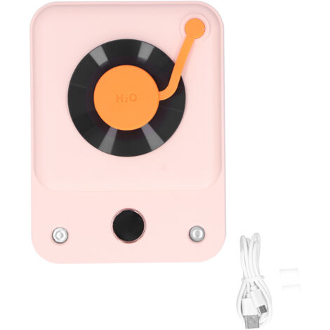 Double Spray Air Humidifier Intelligent Digital Humidifier with Small Night Light USB ChargingPink