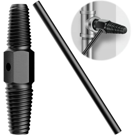 Double Tête 1/2 et 3/4 Extracteur de Boulons à Vis, Perceuse Dispositif de Fixation Entretien des Tuyaux, Vis Robinet et Endommagé