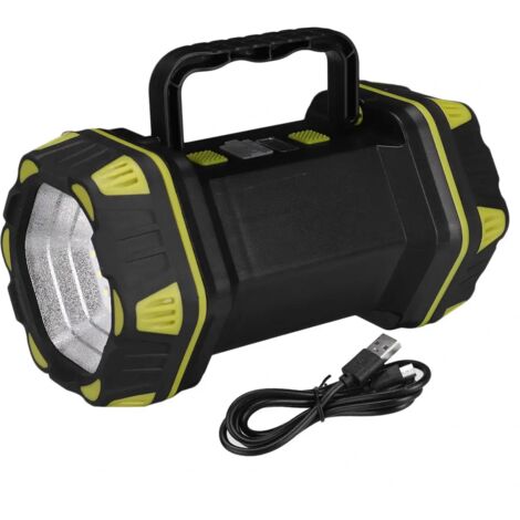 Double tête LED Lampe de travail 8 Modes Projecteur Projecteur étanche Lampe de poche rechargeable USB Power Bank