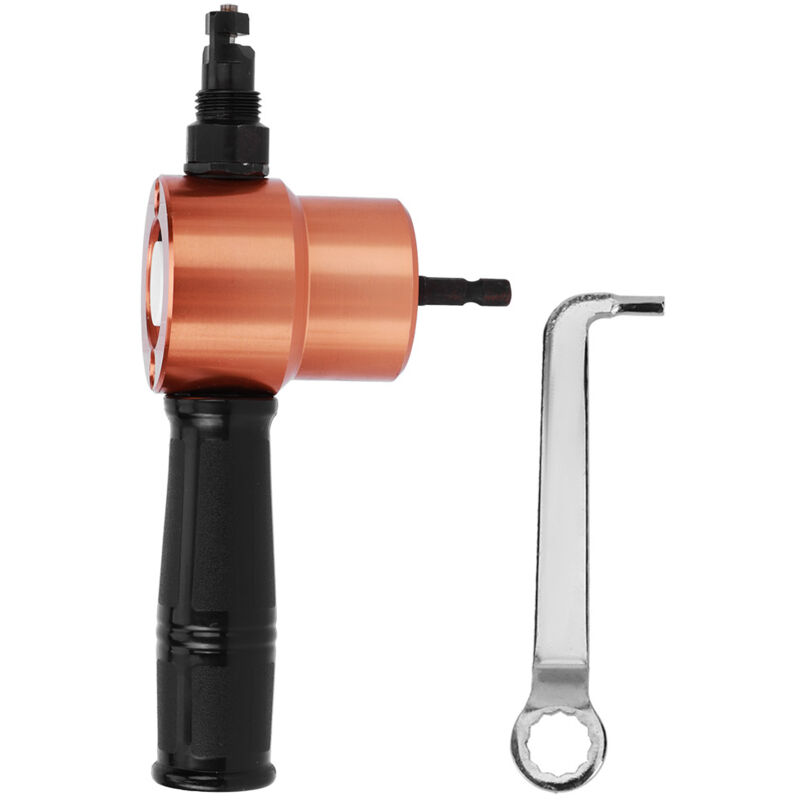 Double Tête Métal Drap Grignoteur, Coupe-Grignoteuse à Double Tête en Métal, Outil de Coupe à Grignotte Accessoire pour Perceuse éLectrique