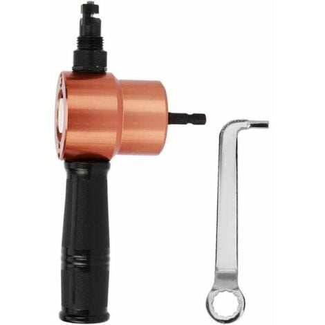 Double Tête Métal Drap Grignoteur, Coupe-Grignoteuse à Double Tête en Métal, Outil de Coupe à Grignotte Accessoire pour Perceuse éLectrique