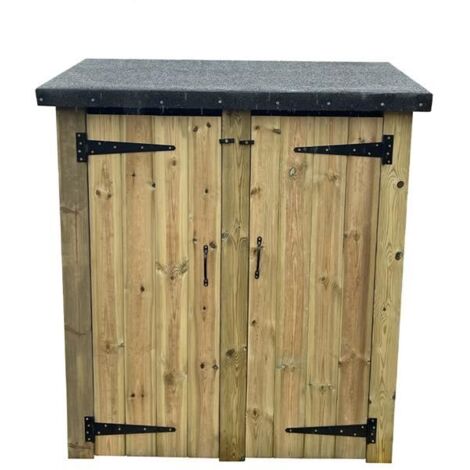 Double Tool Store - Timber - L60 x W120 x H152 cm - Minimal Assembly Required